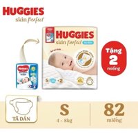 [MẪU MỚI]TÃ/Bĩm dán huggies skin perfect S 80 miếng tặng 2 MIẾNG,tã dán huggies s 82 MIẾNG