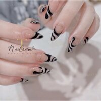 MẪU NAILBOX MÓNG UP TRẮNG ĐEN VẼ ĐẦU MÓNG