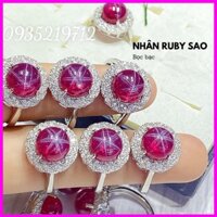 Mẫu new Mẫu nhẫn ruby qua xử lý , sang trong , đẹp ,màu đỏ mang may mắn tài lộc bổ trợ phong thủy bổ trợ phong thủy