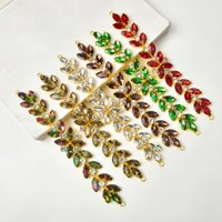 Màu Ngựa Mắt Kính Kim Cương Giả Ngắn Hoa Dây Xích 3 * 20.5cm Túi Giày Trang Trí Quần Áo Phụ Kiện diy Phụ Kiện