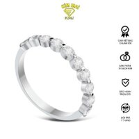 Mẫu nhẫn hột 3ly chuẩn bạc 950 xi bạch kim trắng sáng (Bảo hành trọn đời)