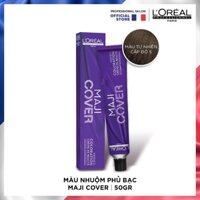 Màu nhuộm phủ bạc Majicover CC5 Light Brown 50ml + Oxy 120ml + Chén cọ nhuộm