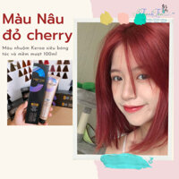 Màu nhuộm tóc Nâu đỏ cherry KEROA SANG TRỌNG SIÊU BÓNG TÓC 100ML [ TT ]