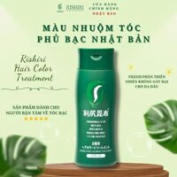 Màu nhuộm tóc phủ bạc RISHIRI HAIR COLOR TREATMENT màu Nâu Nhạt (Nâu hạt dẻ) 200g Nhật Bản