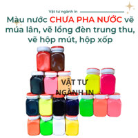 Màu nước CHƯA PHA NƯỚC vẽ múa lân, vẽ lồng đèn trung thu, vẽ hộp mút, hộp xốp