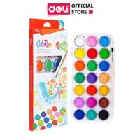 Màu Nước Dạng Nén Deli 8 12 21 Màu Phiên Bản Mới Water Color Kèm Cọ Vẽ Chuyên Nghiệp - 8 màu