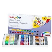 Màu Nước Dạng Tuýp Pentel Water Color WFRS  Vẽ Được Trên Nhiều Chất Liệu  12 màu18 màu24 màu - WFRS-18 màu