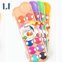 Màu nước Giorgione 61218 màu kèm cọ chuyên dụng vẽ tranh, tô màu - 1 hộp 12 màu