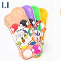 Màu nước Giorgione 61218 màu kèm cọ chuyên dụng vẽ tranh, tô màu - 1 hộp 6 màu