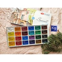 Màu nước Sonnet 24 màu hãng Neva Palette ( JSC Nevskaya palitra )