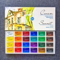 Màu nước sonnet 24m(tặng kèm bút lông nước)