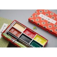 Màu nước Irodori Kobako Kuretake -  set 6 màu
