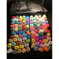 Màu Ohuhu marker set 100/120/200/320 màu ngòi BROAD+FINE tặng 1 màu blend