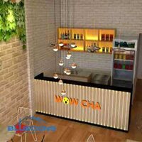 Mẫu Quầy Bán Trà Sữa Bắt Mắt QTS008