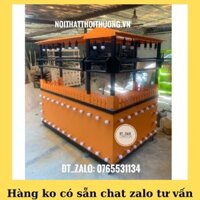 Mẫu Quầy Trà Sữa Đẹp Sơn Màu Cam