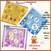 (MẪU RỒNG) Khung tranh in dấu vân tay cho con từ 0 đến 8 tuổi tặng kèm 10 ảnh trang trí