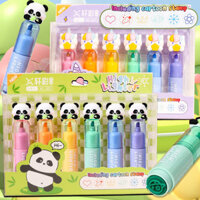 Màu Sắc Có Giá Trị Cao Nhỏ Tặng Sổ Tay Đánh Dấu Bút Đánh Dấu Mèo Móng Vuốt Con Dấu Tạo Kiểu Sinh Viên Highlighter Panda 3.18