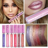 Màu Sắc Handaiyan Kim Cương Sáng Bóng Kim Loại Son Môi Quyến Rũ Lâu Dài Hình Xăm Liquid Lipstick Glitt