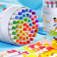 MÀU SÁP LỤA, BÚT MÀU SÁP KHÔNG DÍNH TAY 12/24/36/48 MÀU. ĐỒ CHƠI MỸ THUẬT CHẤT LIỆU CAO CẤP AN TOÀN CHO BÉ