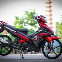 Mẫu Tem Rời EXCITER 135 Lc Đỏ Đen - In Bằng Chất Liệu Decal 3 lớp Nhãn Dán