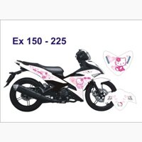 Mẫu tem trùm Exciter 150 Hello Kitty tổng hợp mẫu