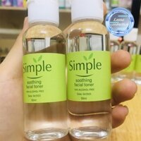 [MẪU THỬ] Nước hoa hồng Simple, Toner Simple Kind To Skin Soothing Facial 50ML