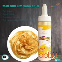 Màu thực phẩm chai xịt nhũ kim Unicorn vàng gold 10g