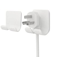 Màu trắng Móc Đa Năng Power Cord Wall Socket Cable Holder Hanger 20365 - Hàng Chính Hãng