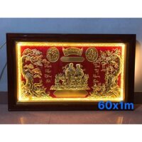 Mẫu tranh mừng thọ bằng đồng kt 60x 100cm