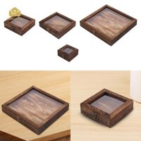Mẫu trưng bày Hộp trưng bày hoa khô Hộp chống bụi đa năng Hộp đựng đồ trang sức bằng gỗ hình chữ nhật