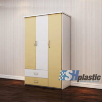 Mẫu tủ nhựa quần áo người lớn 3 cánh / SHplastic TL03