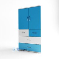 Mẫu tủ nhựa Trẻ Em 2 cánh 4 ngăn kéo / SHplastic TN12
