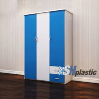 Mẫu tủ quần áo nhựa người lớn 3 cánh 3 buồng / SHplastic TL06