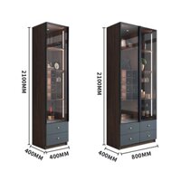 Mẫu tủ rượu cánh nhôm kính dạng mở 1-2 cánh TU04