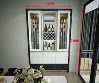 Mẫu tủ rượu nhôm kính âm tường bền đẹp cho phòng khách và phòng bếp