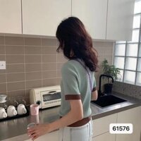 Màu tương phản Lụa băng dệt kim ngắn tay cho nữ mùa hè mỏng cao cấp áo lười rộng rãi phong cách Váy nhỏ YAKO