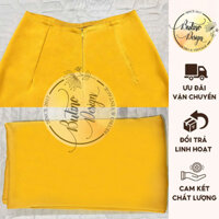Màu vàng quần lụa cạp chun, khóa kéo Butino shop thời trang nữ cao cấp