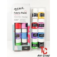 Màu vẽ vải Mont Marte bộ 8 màu x 20ml Fabric Paint