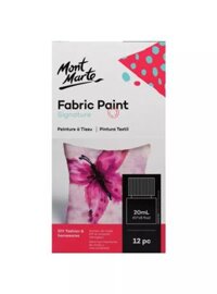 MÀU VẼ VẢI MONT MARTE BỘ 812202436 MÀU X 20ML FABRIC PAINT - 12 Màu