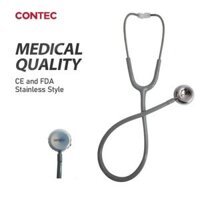 Màu xám xám contec đầu bằng thép không gỉ SC23 Ống nghe chuyên nghiệp tim mạch bác sĩ thiết bị sinh viên bác sĩ thú y thiết bị