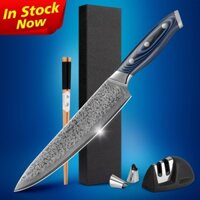 Màu Xanh G10 Xử Lý 67 Lớp Vg10 Chuyên Nghiệp Nhật Bản Bếp Dao Damascus Thép Đầu Bếp Dao Đặt Mua Cho Nhà Hàng