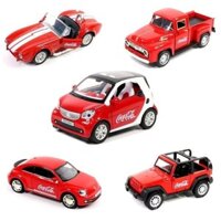 Mẫu xe ô tô hợp kim Coca-Cola Volkswagen Beetle Ford xe cổ điển bán tải mô hình quà tặng kèm lực kéo