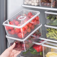 Mauno. Hộp Bảo Quản Tủ Lạnh Có Nắp Đậy Nhựa Trong Suốt Kín Thực Phẩm Cho Hoa Quả Rau Củ