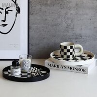 Mauno Vòng Sắp Xếp Lưu Trữ Khay Bàn Cờ Thiết Kế Đĩa Đựng Hoa Quả Nước Trang Sức