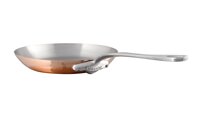 Mauviel Made In France M'Heritage Copper M150S 10.2-Inch Round Frying Pan, Cast Stainless Steel Handles.