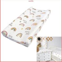 Mavllo Bé Sơ Sinh Cảm Ứng Massage Bàn Ốp Lưng Tã Thay Miếng Lót Có In