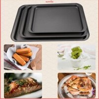 Mavllo Dính Pizza Chảo Khuôn Bánh Thép Carbon Hình Chữ Nhật Đĩa Khay Máy Nướng Dụng Cụ Nướng Bánh Nhà Bếp