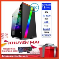 MAX PC GAMING X7 CPU Core i5 4570 Ram 4GB SSD 240GB GTX 750TI Chơi PUBG,LOL,CF,Fifa4,Đế chế Tặng Bàn Phím Chuột Game