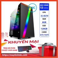 MAX PC GAMING X7 CPU Core i5 4570 Ram 8GB SSD 128GB GTX 750TI Chơi PUBG,LOL,CF,Fifa4,Đế chế Tặng Bàn Phím Chuột Game