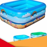 [MAX-R] Bể bơi phao 3 tầng cho bé 130x100x55cm (xanh) Giá Rẻ